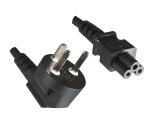 Cavo di rete Danimarca tipo K 90° a C5, 0,75 mm², omologato: VDE/DEMKO, nero, lunghezza 1,80 m